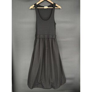 Nation LTD Revolve Women's Sadelle Midi Dress M Jet Black Organic Pima Cotton